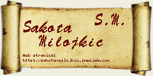 Šakota Milojkić vizit kartica